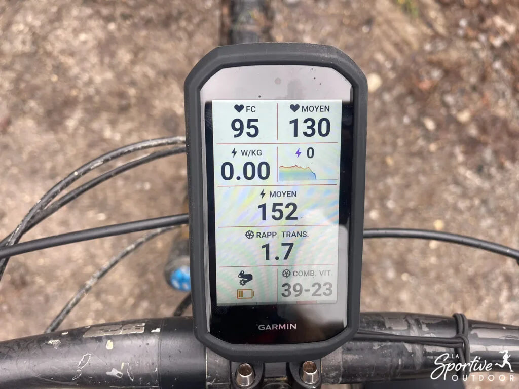 écran de données GPS Edge 1050