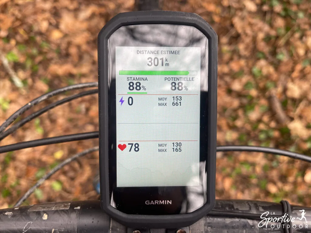 ecran données Garmin Edge 1050
