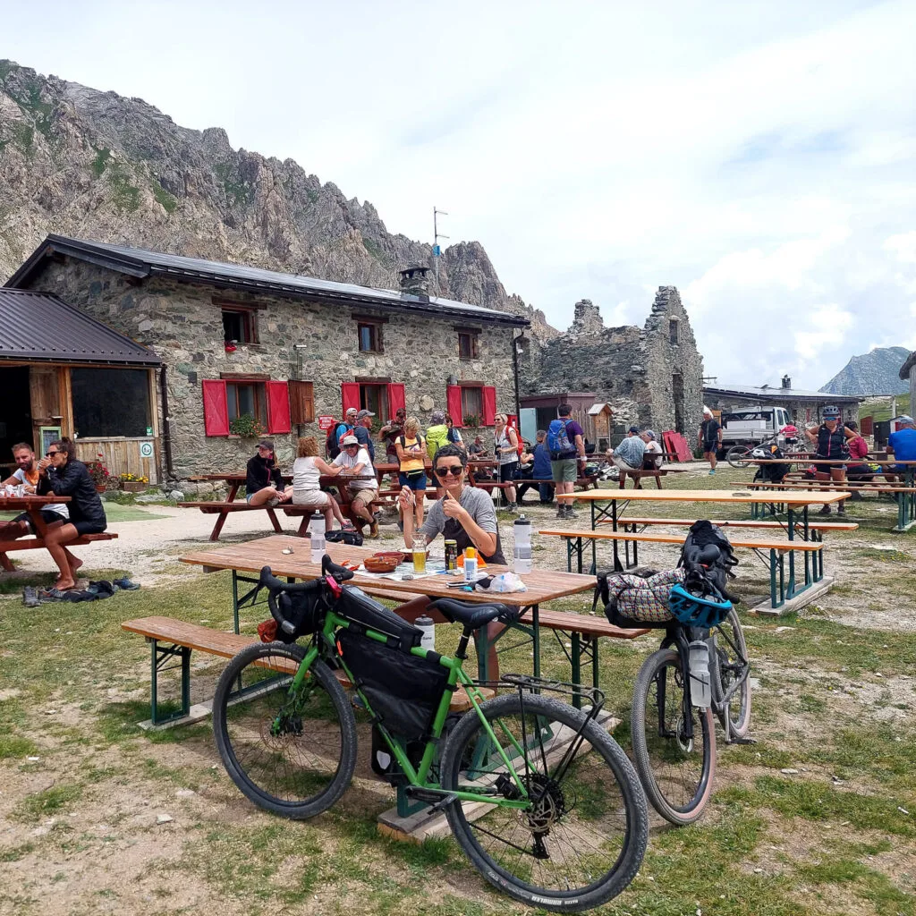 Rifugio Gardetta terrace and polenta tasting  