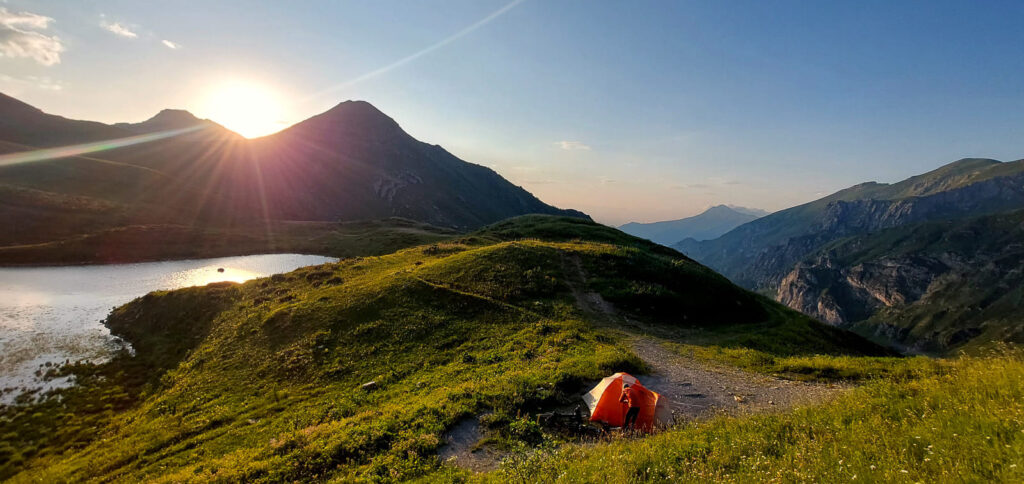Bivouac sur la via del sale (Haute route du sel)