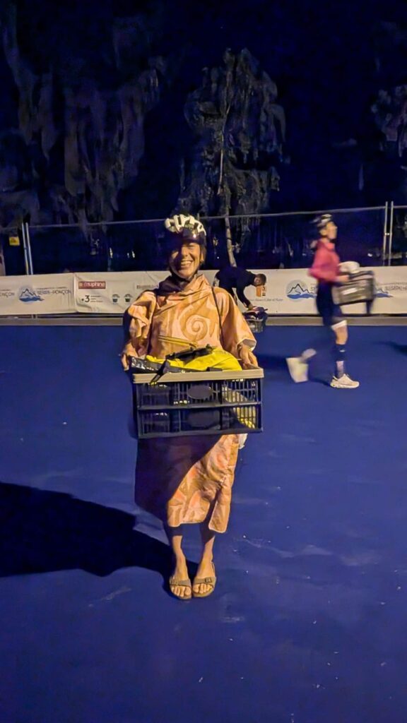 Prête pour débuter cette longue journée sur l'Embrunman, 4h30 du mat